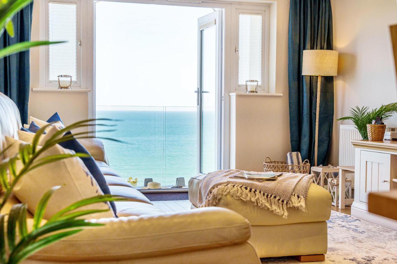 Carbis Bay - Luxury 3 Bed Penthouse Apartment With Sea Views Parking Sauna Balcony エクステリア 写真
